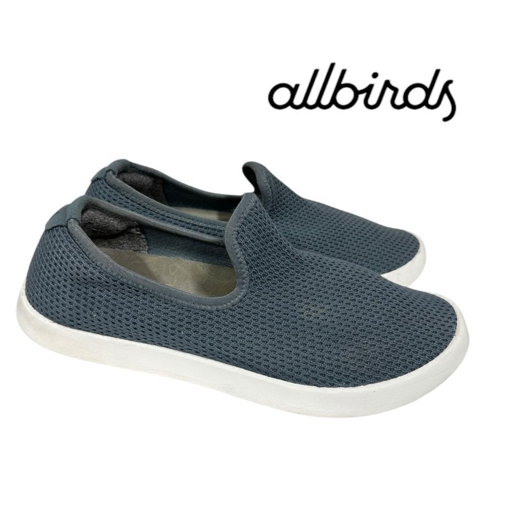 Allbirds Women's Tree Lounger Blue Slip-on Knit Cushioned Sneakers 8